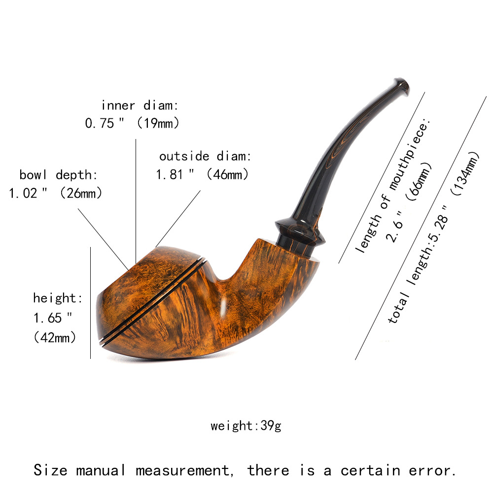 O1CN01WVGuoY1c2kK3f2BmN 2674403543 0 cib gebogene Half-Bent Bulldog Tabakpfeife