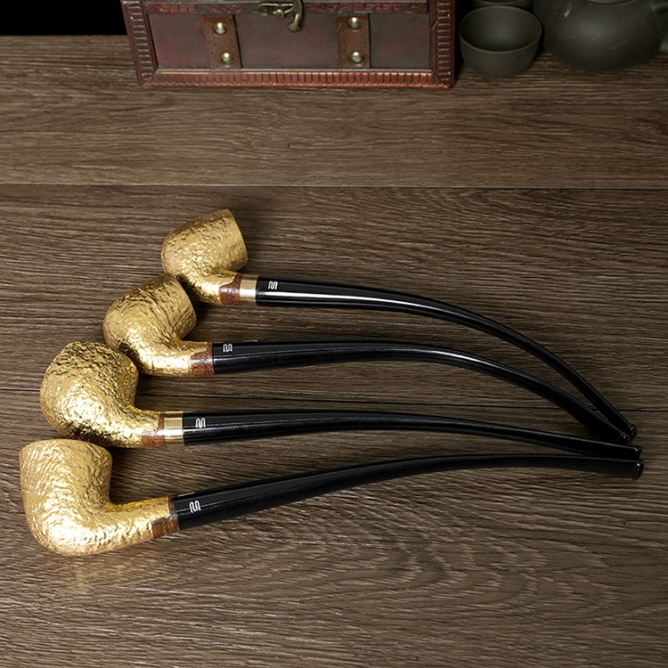 Klassische Herren-Tabakpfeife aus massivem Gold