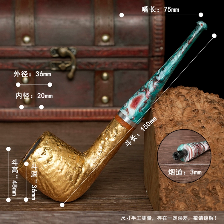 O1CN01bzJoE11X8AtUSVDVm 40012878 Klassische Herren-Tabakpfeife aus massivem Gold