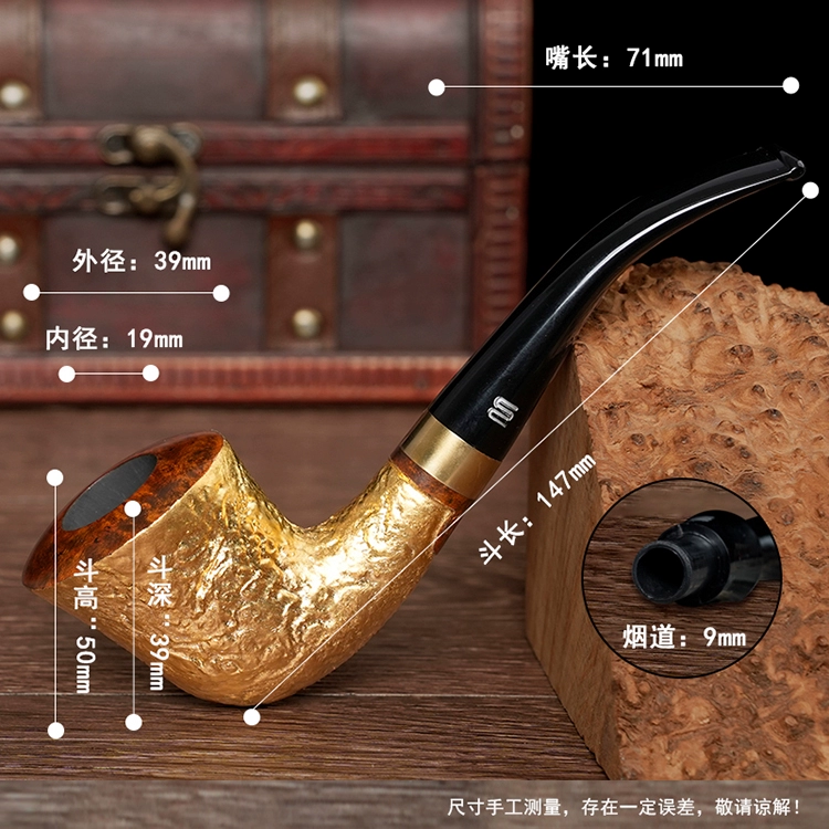 O1CN01oOgloO1X8At2lXAjr 40012878 Klassische Herren-Tabakpfeife aus massivem Gold