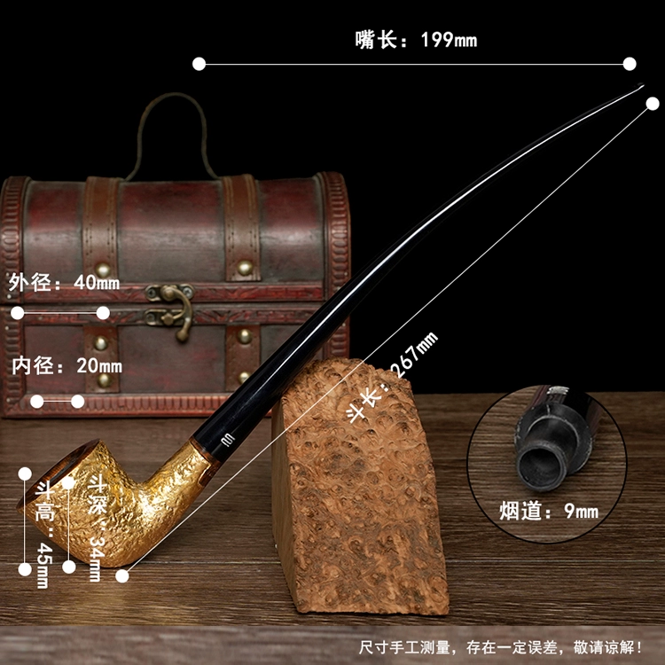 O1CN01qaGgtz1X8AtVifw2F 40012878 Klassische Herren-Tabakpfeife aus massivem Gold