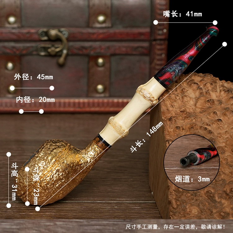 O1CN01sG9Wwl1X8AtViiHcS 40012878 Klassische Herren-Tabakpfeife aus massivem Gold