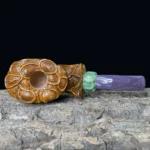 Personalisierte handgeschnitzte Blumen-Tabakpfeife