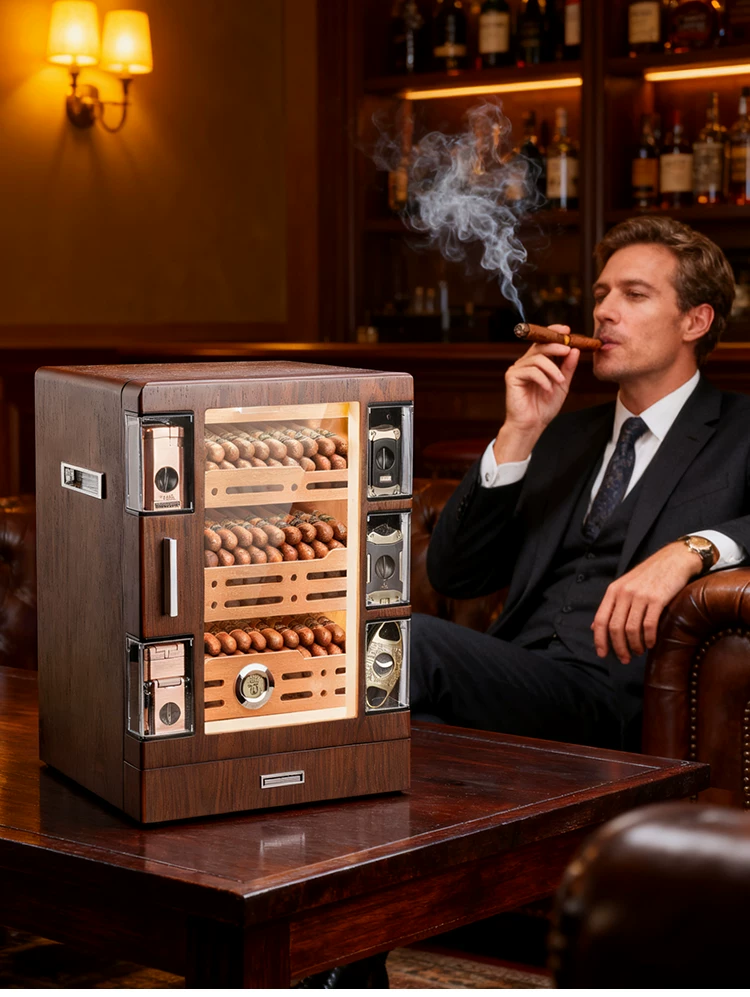 O1CN01AOBIFS1nhTLU3T8r3 2217119615121 Elektronischer Zigarrenschrank mit LED-Beleuchtung und Befeuchtungsfunktion.