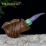 Personalisierte handgeschnitzte Blumen-Tabakpfeife