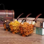 Freihand, handgeschnitzte Medusa-Schlangenpfeife