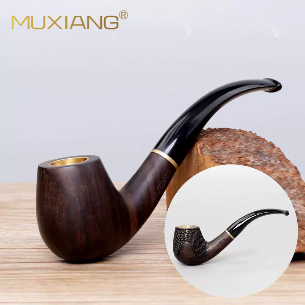 Einsteiger Ebenholzpfeifen Set mit 9 mm Filter