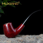 Quarter-Bent-Billiard-Pfeife mit einem 9mm Cumberland-Mundstück aus Ebonit