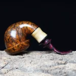 Große Calabash-Pfeife aus Bruyèreholz