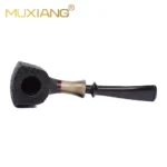 Custom horn and briar tobacco pipe