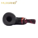 Handmade freehand briar pipe plateau rim