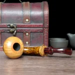 Große handgefertigte Freehand Bruyère-Calabash Pfeife