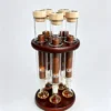 Round solid wood display rack A + ordinary wooden stopper glass tube
