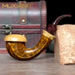 Große handgefertigte Freehand Bruyère-Calabash Pfeife