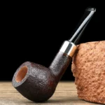 Klassische gerade Billiard Pfeife aus Massivholz für Herren – Bild 4