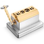 Zigarren Guillotine Silber Gold Kombi