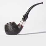 Sandgestrahlte 9-mm-Bruyèrepfeife mit Silberring