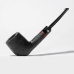 Gebogene sandgestrahlte 9-mm-Pfeife aus Bruyèreholz