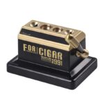 Zigarren Guillotine Tischmodell Vintage schwarz gold
