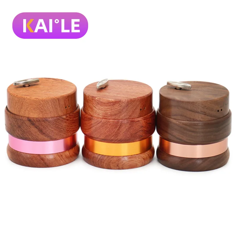 Großer Holzgrinder 70 mm mit Musik, 4-teilig