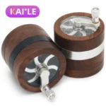 Schwarznuss-Handkurbelgrinder 63 mm, 4-teilig