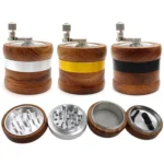 Handkurbel-Holzgrinder 67 mm mit Aluminiumzähnen