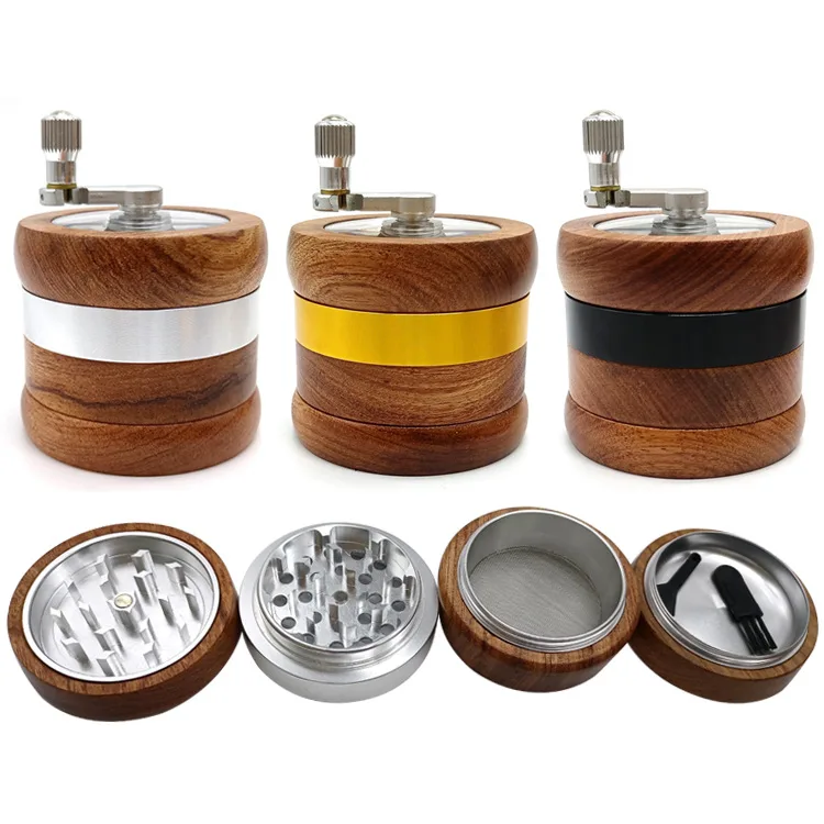 Handkurbel-Holzgrinder 67 mm mit Aluminiumzähnen