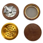 Handkurbel-Holzgrinder 67 mm mit Aluminiumzähnen – Ansicht 4