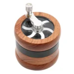 Handkurbel-Holzgrinder 67 mm mit Aluminiumzähnen – Ansicht 6