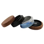 Holzgrinder 65 mm mit Jade-Intarsie, 4-teilig – Ansicht 3