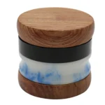 Holzgrinder 65 mm mit Jade-Intarsie, 4-teilig – Ansicht 6