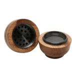 Kleiner Tiegel-Grinder aus Zink und Holz – Ansicht 4