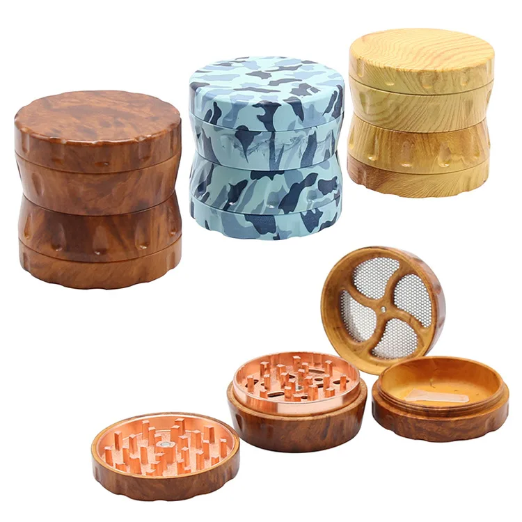 Camouflage-Grinder 63 mm mit Holz-Taille, 4-teilig