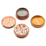 Camouflage-Grinder 63 mm mit Holz-Taille, 4-teilig – Ansicht 4