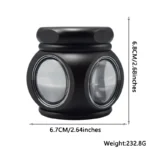 Totenkopf-Roulette-Grinder, 4-teilig, Zinklegierung – Ansicht 3
