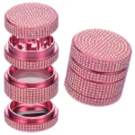 Diamant-Aluminiumgrinder 42 mm, 4-teilig, voll besetzt – Ansicht 2