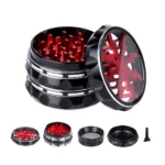 Blitz-Grinder 63 mm, 4-teilig, mit transparentem Deckel