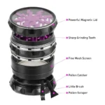 Blitz-Grinder 63 mm, 4-teilig, mit transparentem Deckel – Ansicht 2