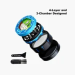 Cartoon-Wassertropfen-Grinder im Sternenhimmel-Design – Ansicht 3