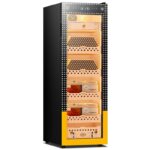 Zigarrenschrank elektrisch mit Fingerabdrucksensor Frontansicht