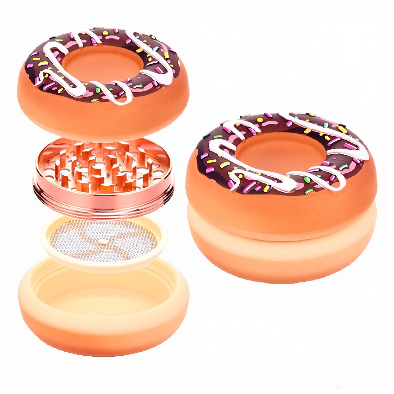 Großer Grinder 73 mm Donut-Optik Großhandel – Vorderseite