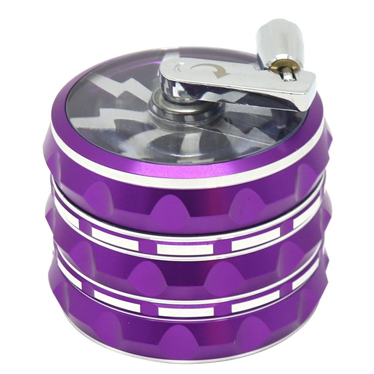 Großhandel 63 mm 4-teilige Aluminium Handkurbel Grinder