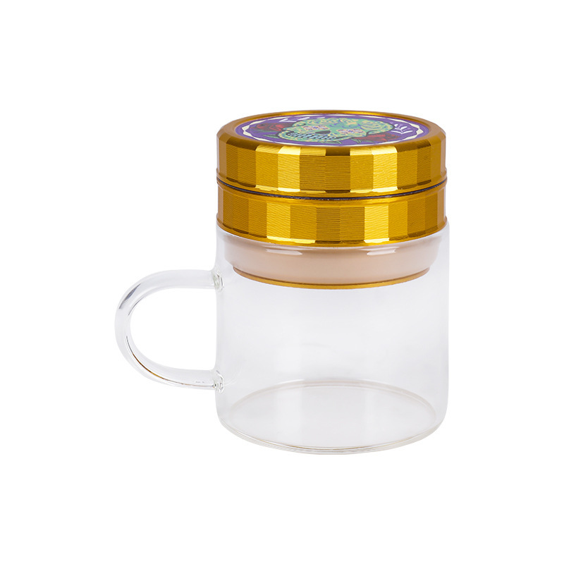Großhandel 55 mm 4-teiliger Teetassen Aluminium Grinder