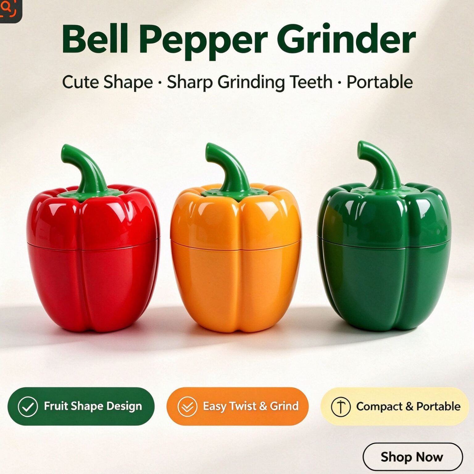 Grinder Metall mit Sieb in Chili-Optik Personalisierbar – Vorderseite