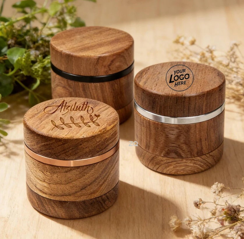 grd-bamboo55-1 2-teiliger Bambus Grinder 55 mm Personalisierbar – Bild 1