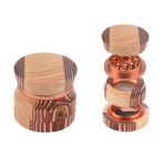 Flacher 68 mm Holz Aluminium Grinder Personalisierbar