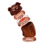 Großhandel 4-teiliger Schwein Zink Holz Grinder