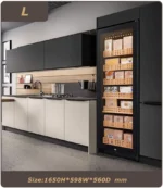 Humidor Schrank Kompressor Seitenansicht